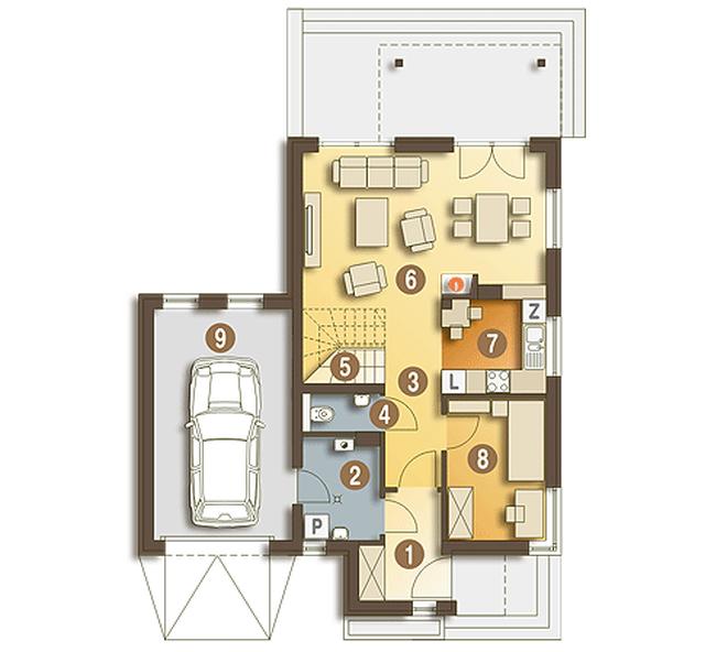 Iza z garażem 1-st. [A]