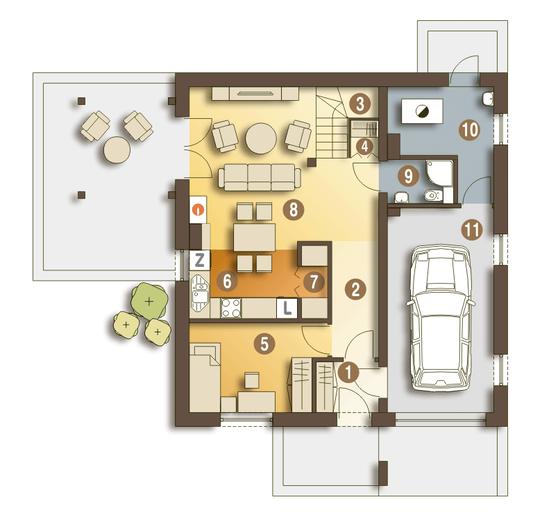 Jarząbek z garażem 1-st. [A]