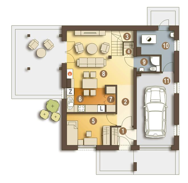 Jarząbek z garażem 1-st. [A]