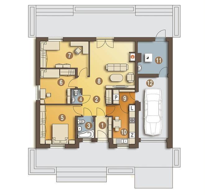 Jer z garażem 1-st. [A]