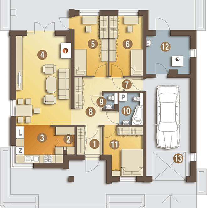 Jerzyk z garażem 1-st. [A]