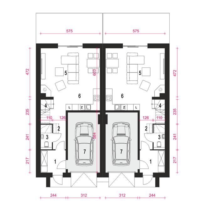 Jukka z garażem 1-st. [A-BL]