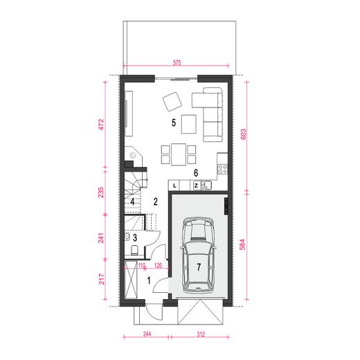 Jukka z garażem 1-st. [A1-SZL]