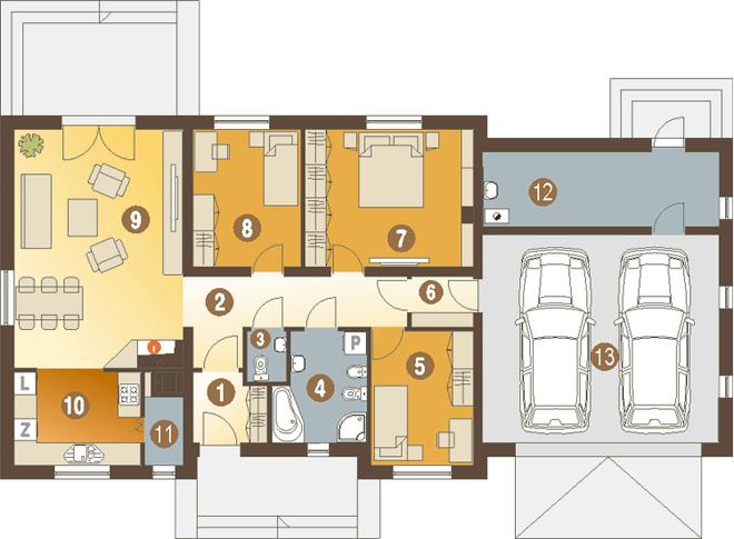 Julek trend z garażem 2-st. [A1]
