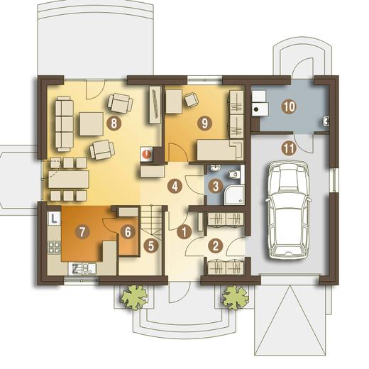 Julia z garażem 1-st. [A]