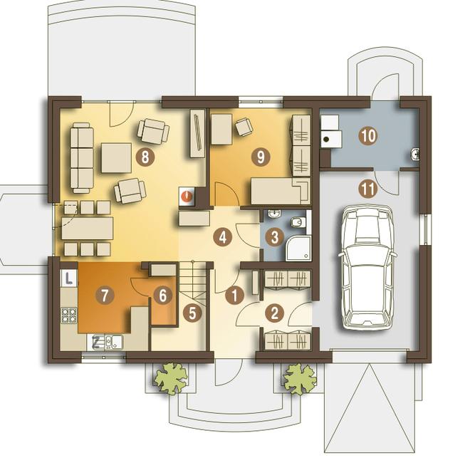 Julia z garażem 1-st. [A]