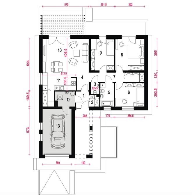 Kaja z garażem 1-st. [A]