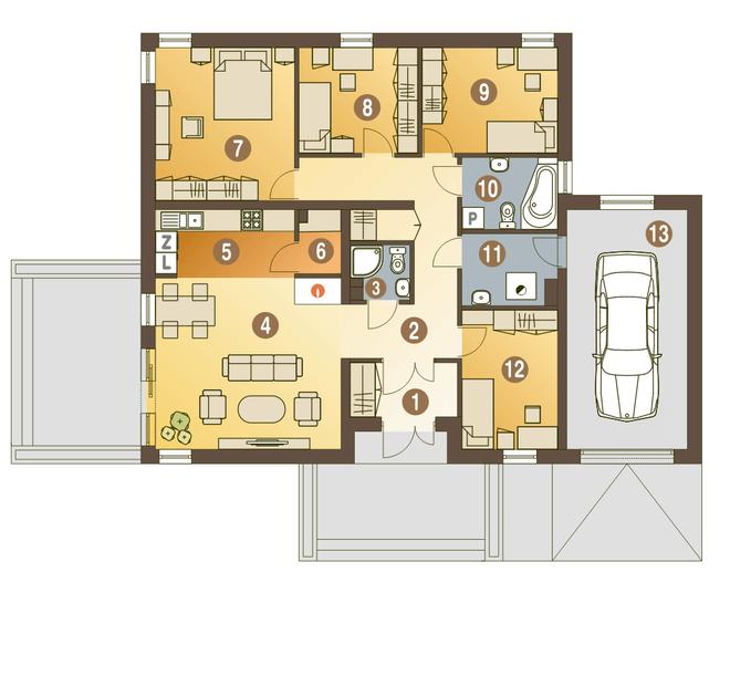 Kalandra II z garażem 1-st. [A]