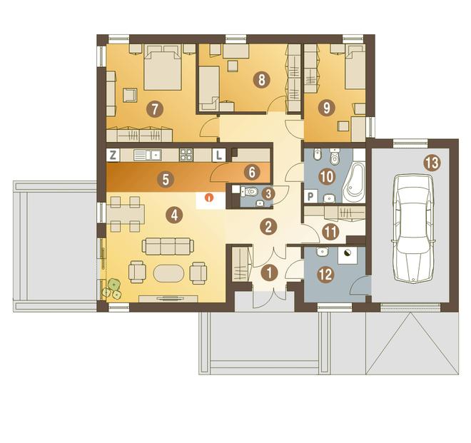 Kalandra III z garażem 1-st. [A]