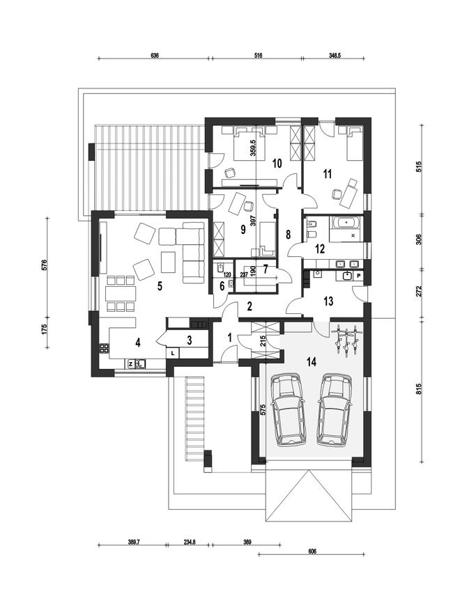 Kasjan z garażem 2-st. [A]