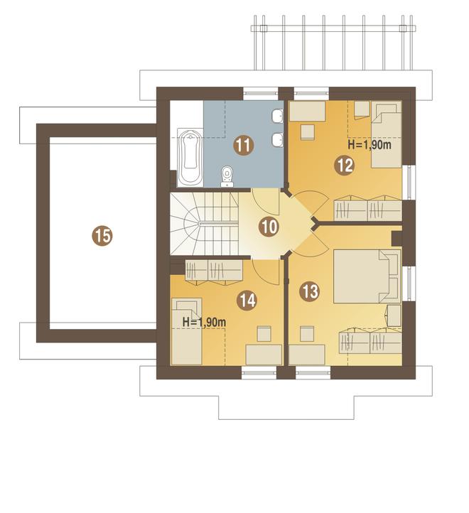 Koliber z garażem 1-st. [A]