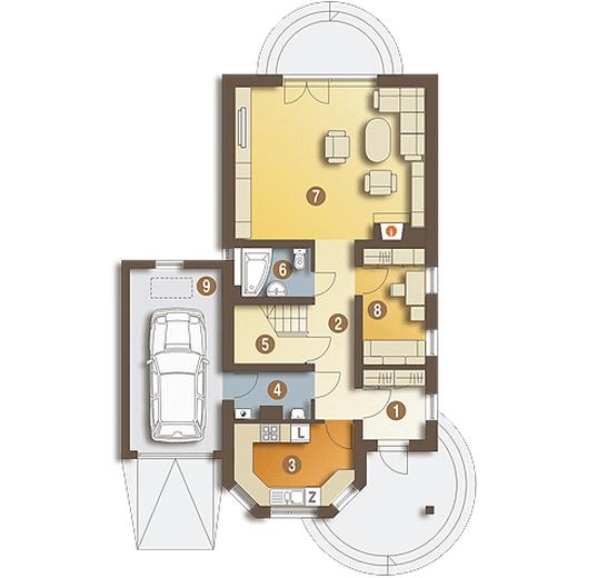 Kowalik z garażem 1-st. [A]