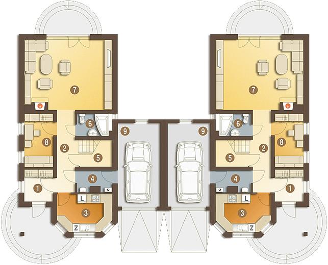 Kowalik z garażem 1-st. [A-BL]