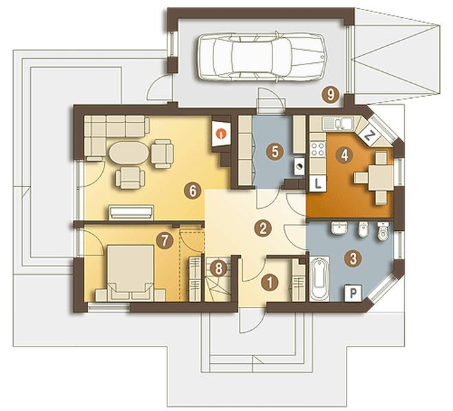 Lolek II z garażem 1-st. [A]