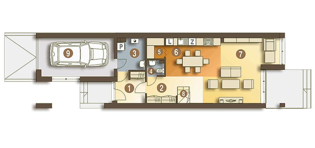 Long II z garażem 1-st. [A]