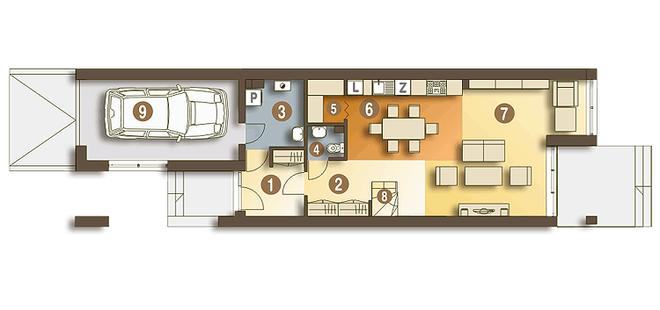 Long II z garażem 1-st. [A]