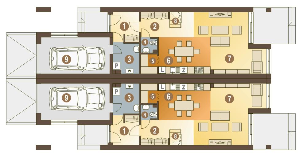 Long II z garażem 1-st. [A-BL1]