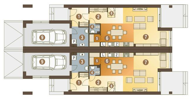 Long II z garażem 1-st. [A-BL1]