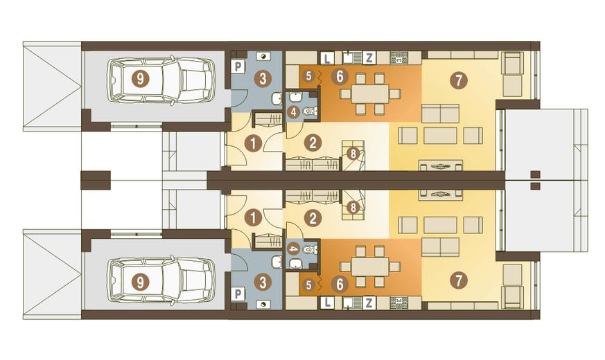 Long II z garażem 1-st. [A-BL2]