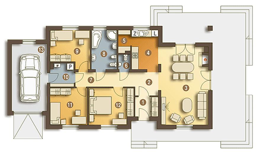 Luna z garażem 1-st. [A]