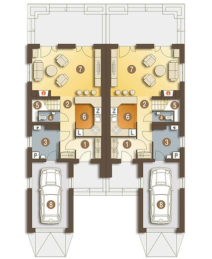 Magda trend z garażem 2-st. [A-BL]