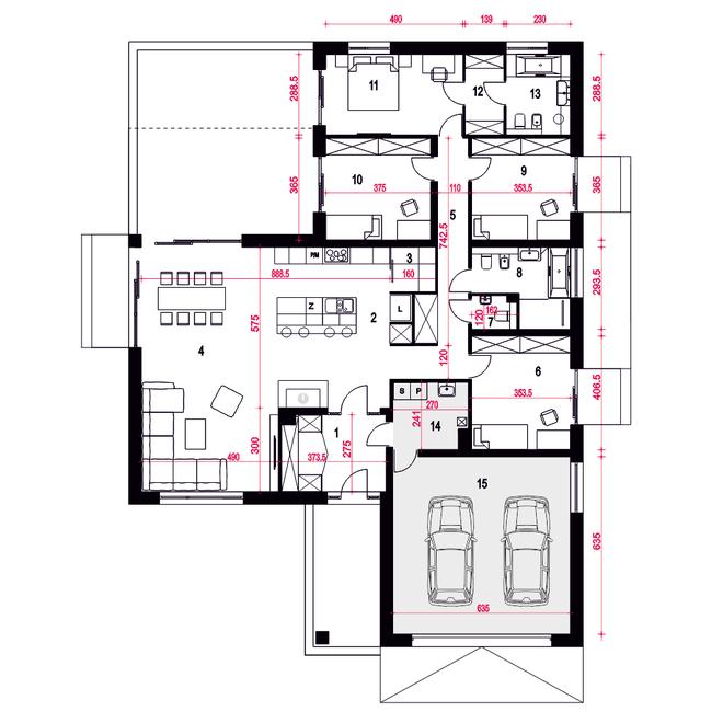 Magnetyt II z garażem 2-st. [A]