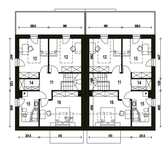 Makolągwa z garażem 1-st. [A-BL1]