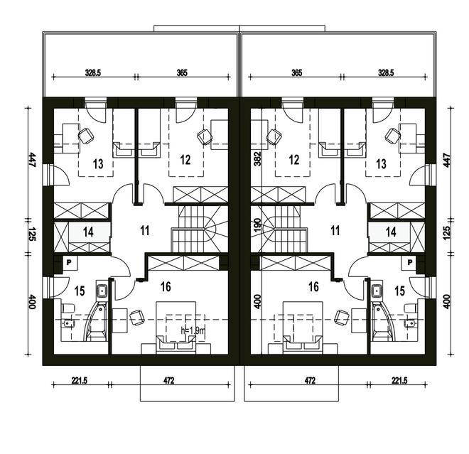 Makolągwa z garażem 1-st. [A-BL1]