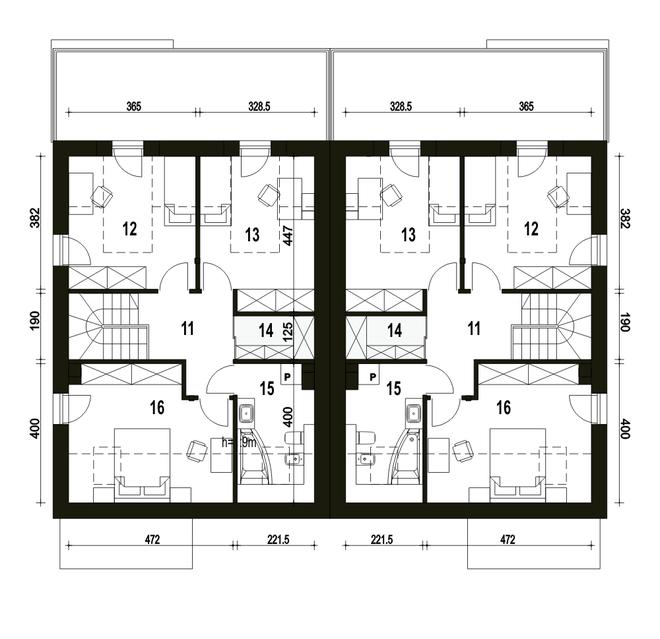 Makolągwa z garażem 1-st. [A-BL2]