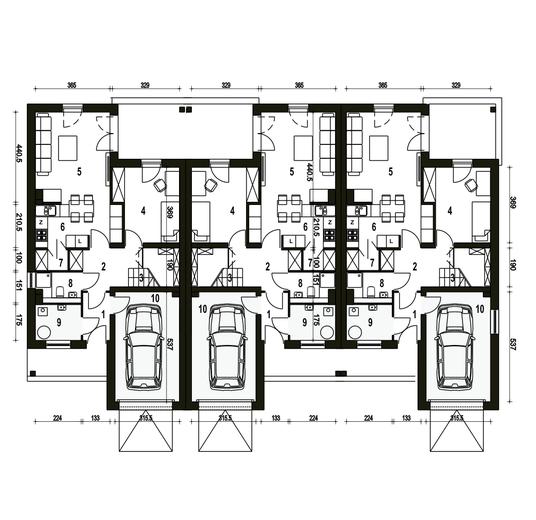 Makolągwa z garażem 1-st. [A-SZ]
