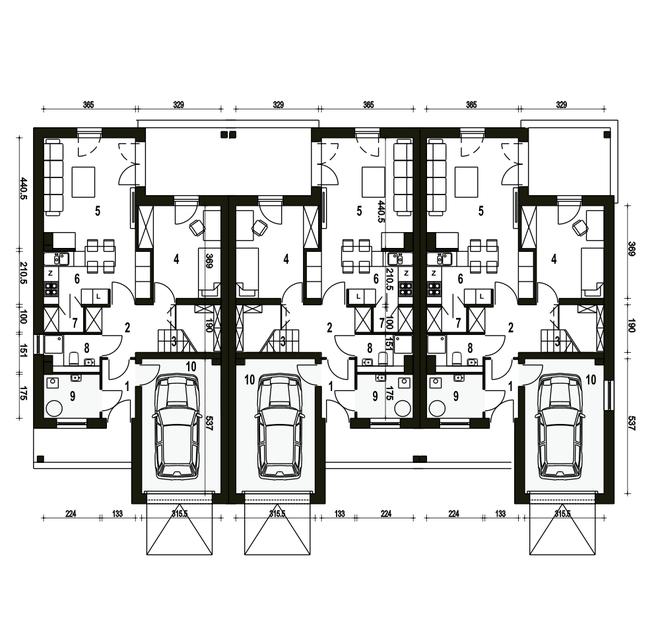 Makolągwa z garażem 1-st. [A-SZ]