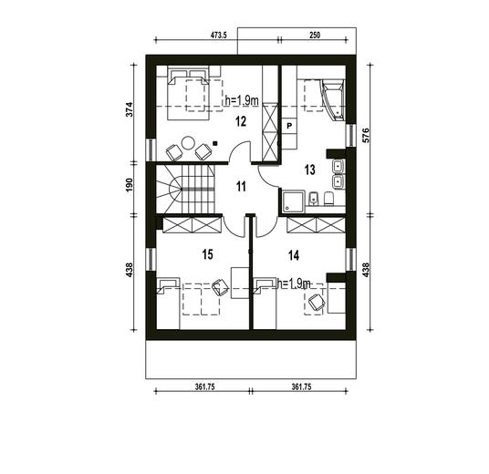Mazurek z garażem 1-st. [A]