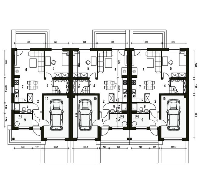 Mazurek z garażem 1-st. [A-SZ]