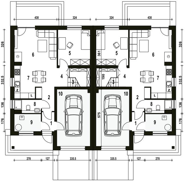 Mazurek II z garażem 1-st. [A-BL1]