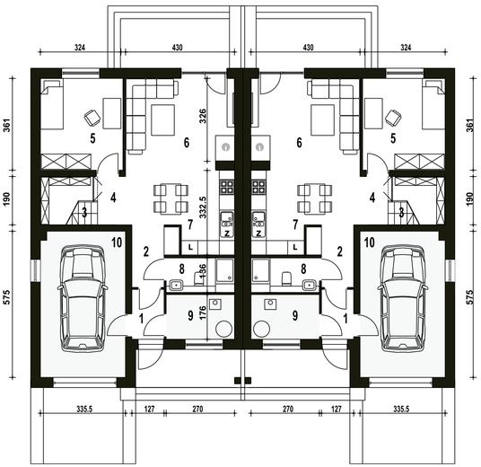 Mazurek II z garażem 1-st. [A-BL2]