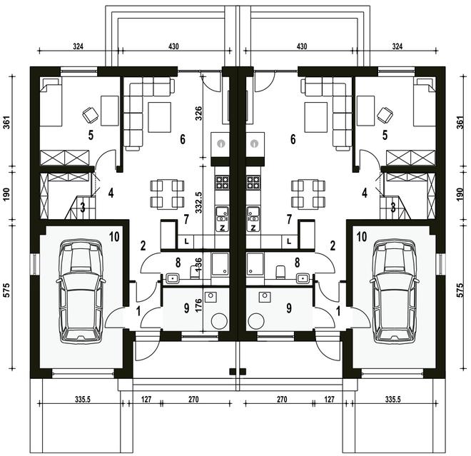Mazurek II z garażem 1-st. [A-BL2]