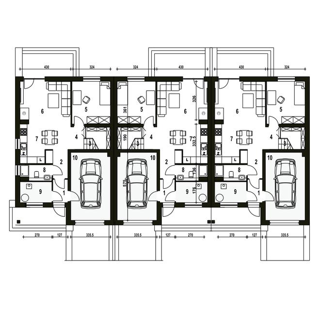 Mazurek II z garażem 1-st. [A-SZ]