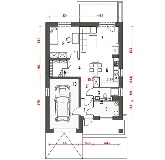 Mazurek III z garażem 1-st. [A]