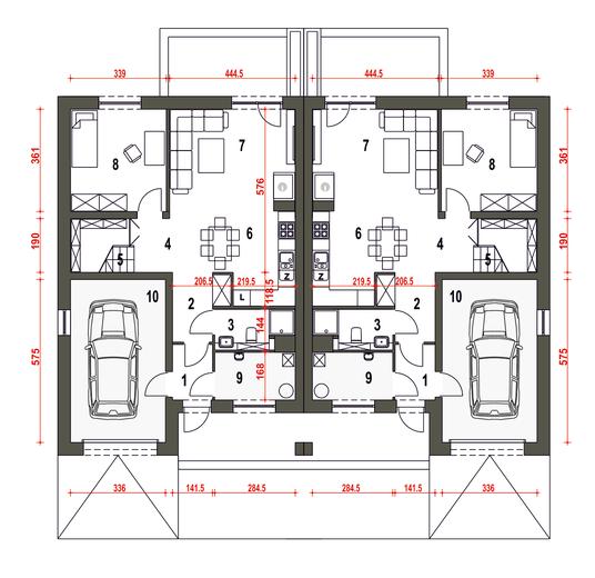 Mazurek III z garażem 1-st. [A-BL2]