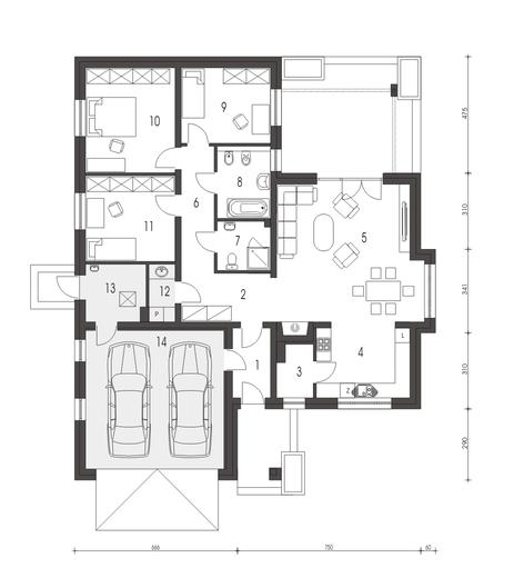Mikołaj z garażem 2-st. [A]