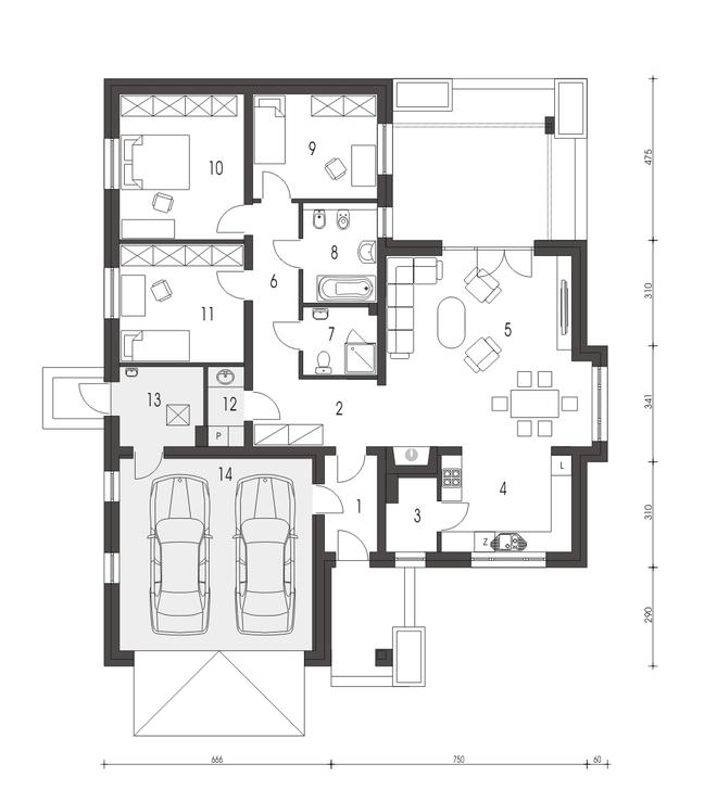 Mikołaj z garażem 2-st. [A]