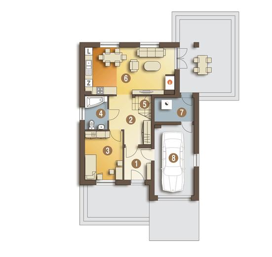 Miła z garażem 1-st. [A]