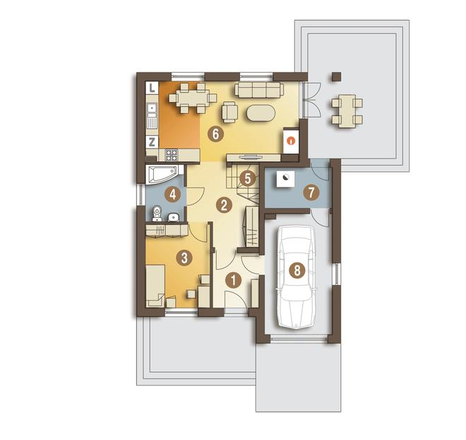 Miła z garażem 1-st. [A]