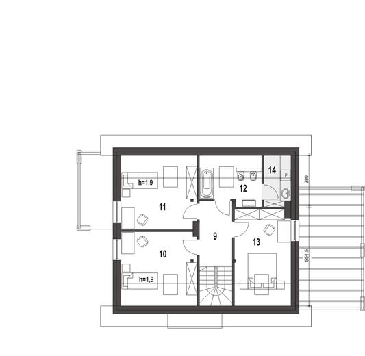 Monika z garażem i wiatą [A1]
