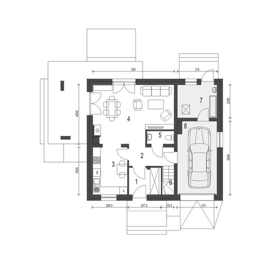 Monika II z garażem 1-st. [A]