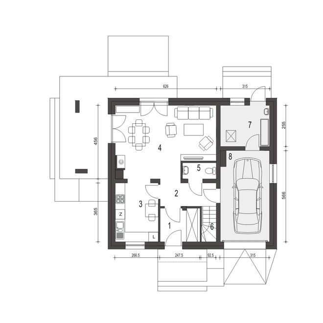 Monika II z garażem 1-st. [A]