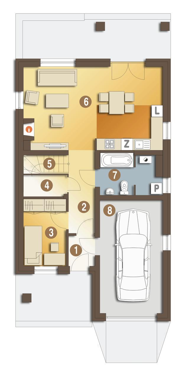 Norbert z garażem 1-st. [A]