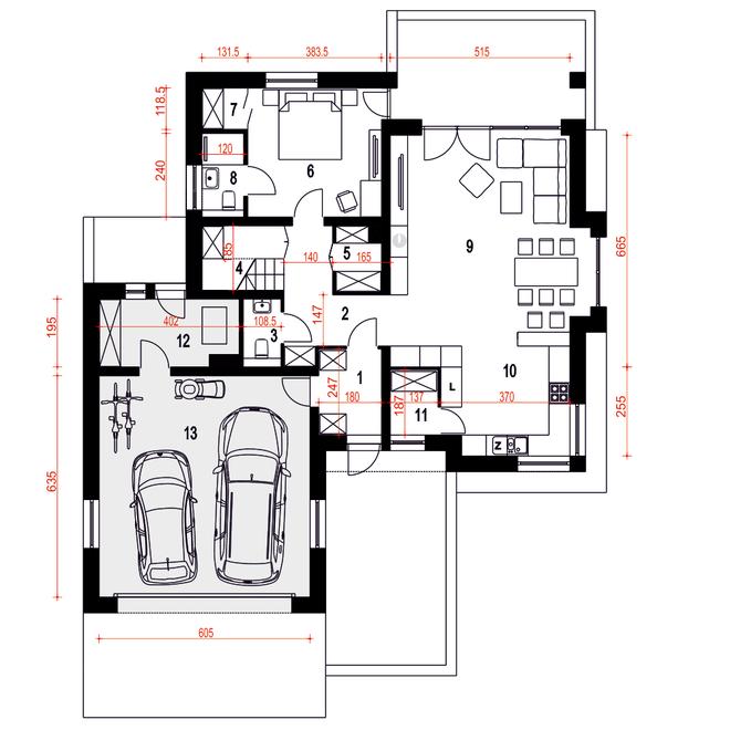 Nowa z garażem 2-st. [A]