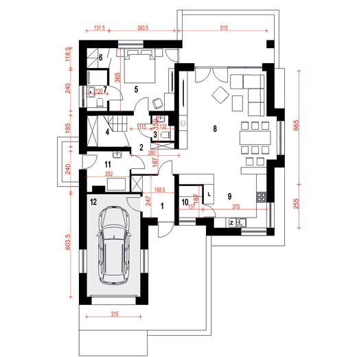 Nowa z garażem 1-st. [A1]
