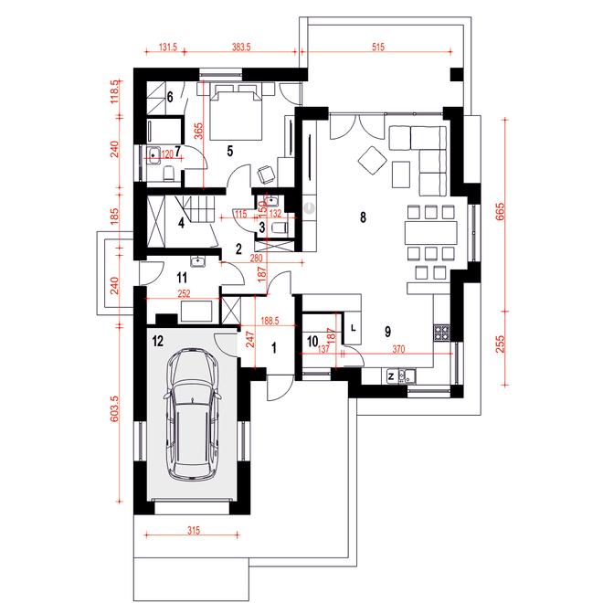Nowa z garażem 1-st. [A1]